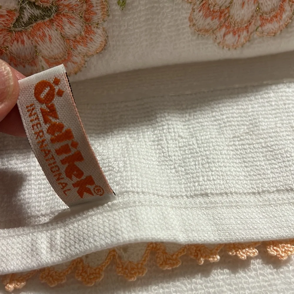 Turkish Embroidered Cotton Hand Crochet Towel